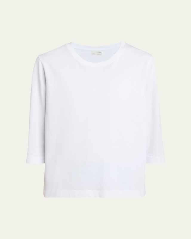 Hefiz Three Quarter Sleeve Cotton T-Shirt